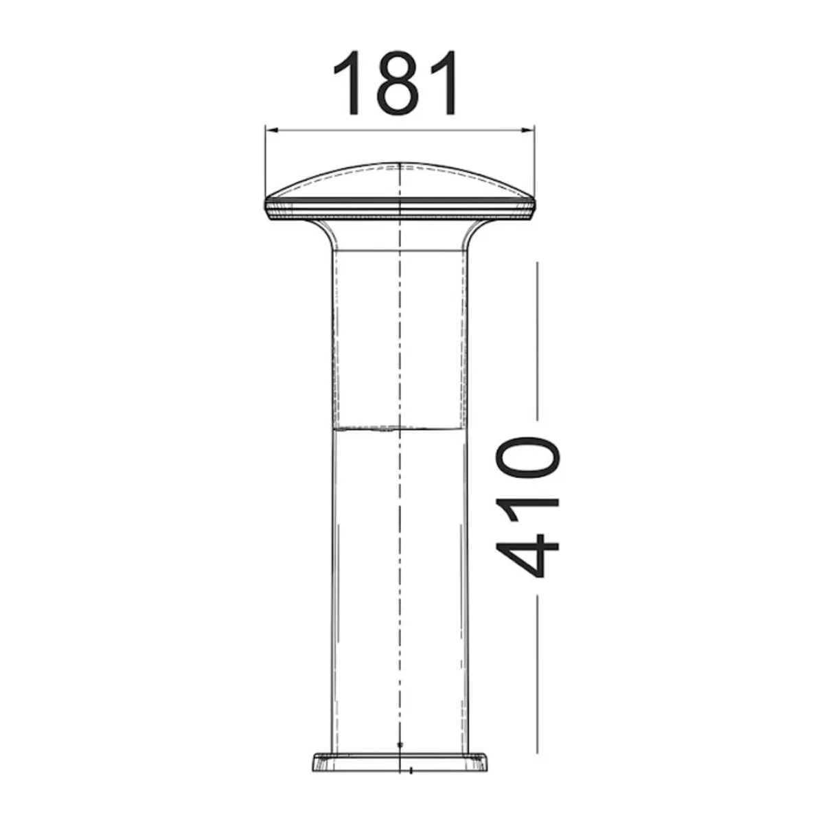 Gaia Bahçe Direk Armatürü 410mm E27 PC Dış Mekan Aydınlatma Dekoratif Bahçe Direk Lambası - Görsel 2