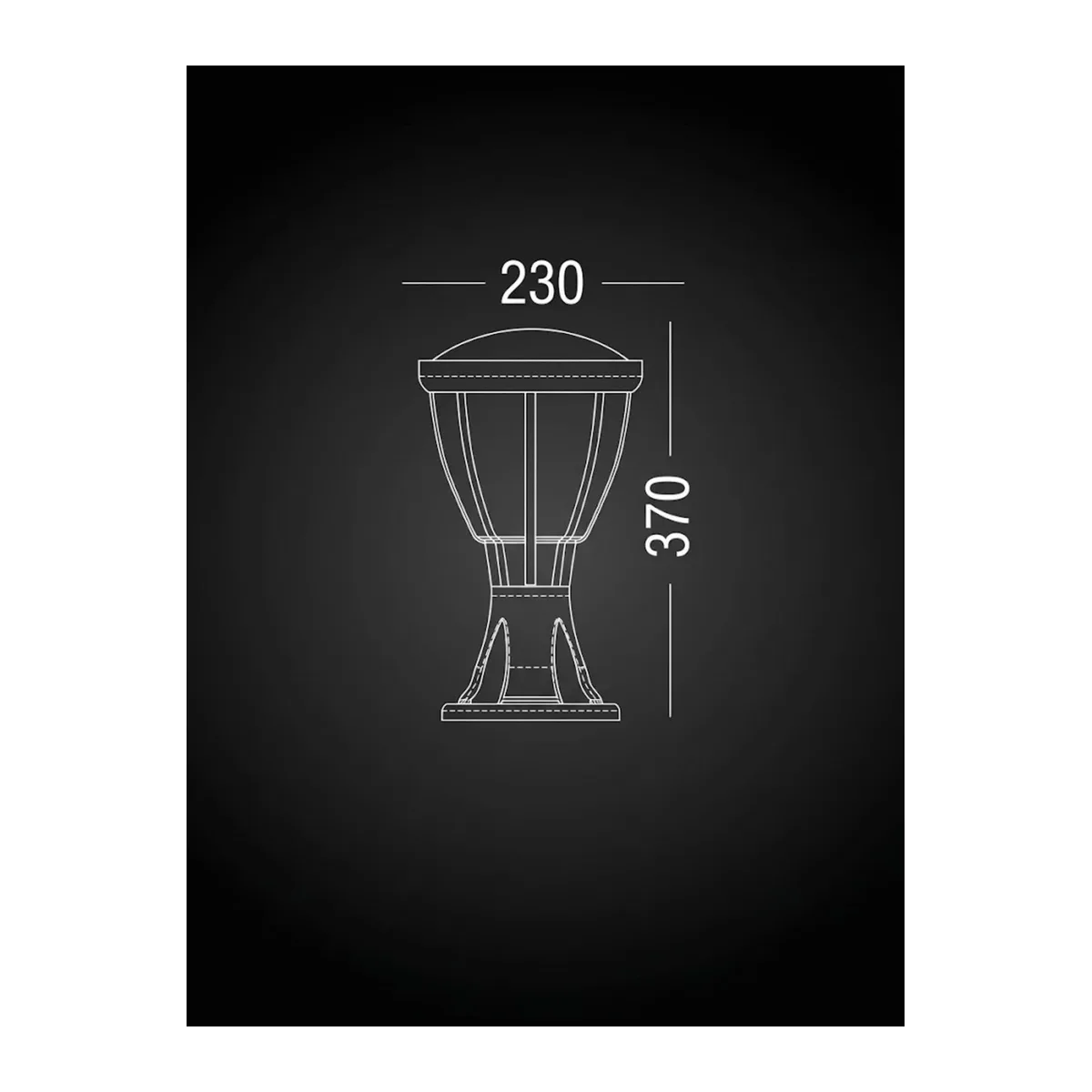 Sardes 37 cm PC Bahçe Armatürü - Suya ve Toza Dayanıklı Dış Mekan Aydınlatma AG55-05021 - Görsel 2