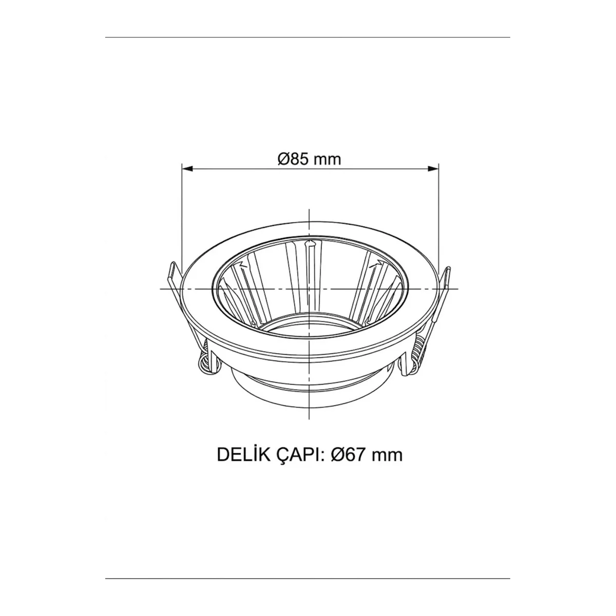 Beyaz Yuvarlak Çerçeve Rose Gold Reflektör Sıva Altı Spot LED Spotlight Metal Gövde GU10 Duy - Görsel 2