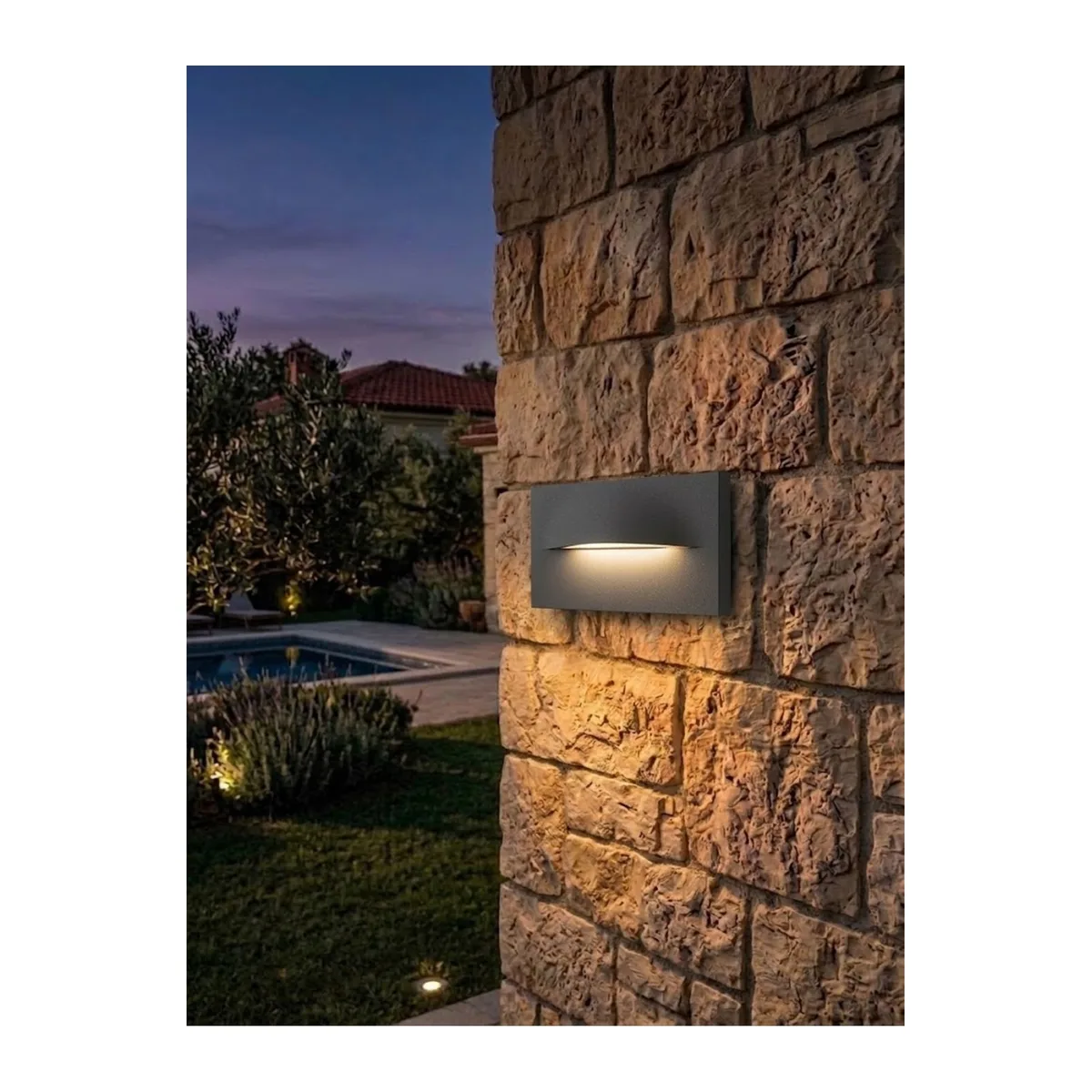 Antrasit Sıva Üstü LED Armatür 4W 3000K – 200 lm IP65 Dış Mekan Aydınlatma - Görsel 2